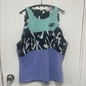 New Balance Women's Mint and Purple Tank Top Size Large